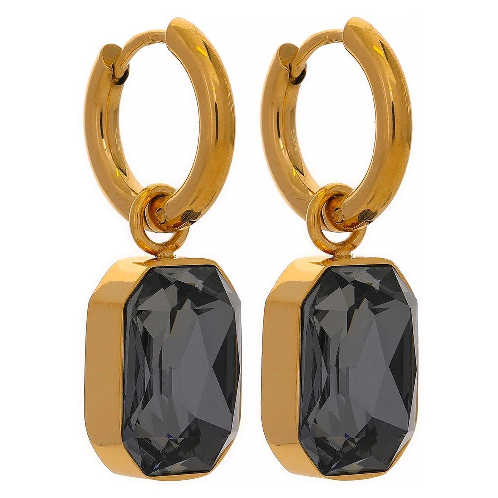 Brinco Cristal Cubic Maya - Auriella Joias
