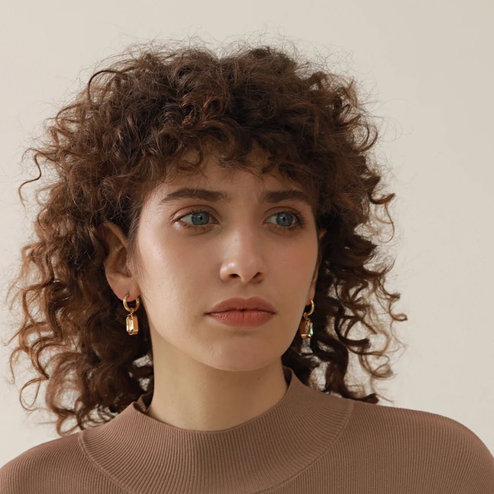 Brinco Cristal Cubic Maya - Auriella Joias