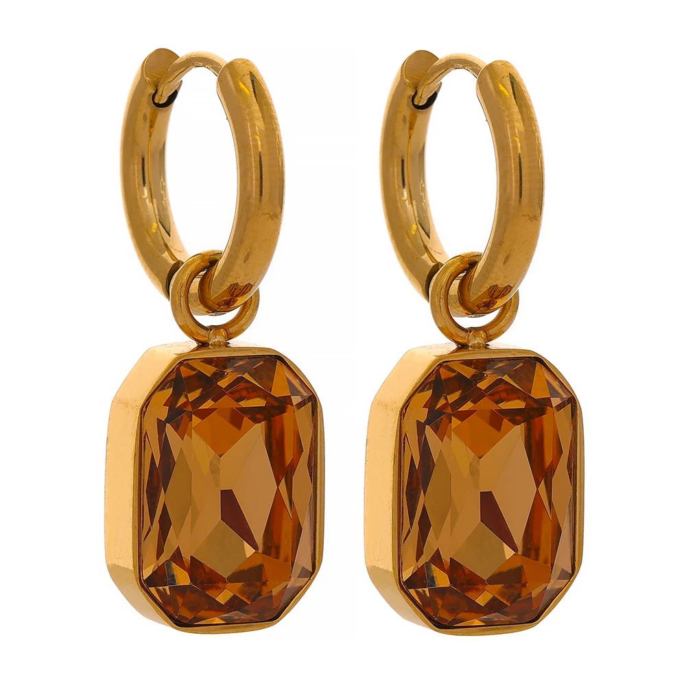 Brinco Cristal Cubic Maya - Auriella Joias