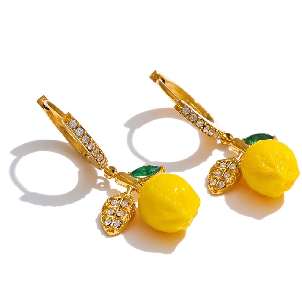Brinco Lemon Argola Zircônia Sarah - Auriella Joias