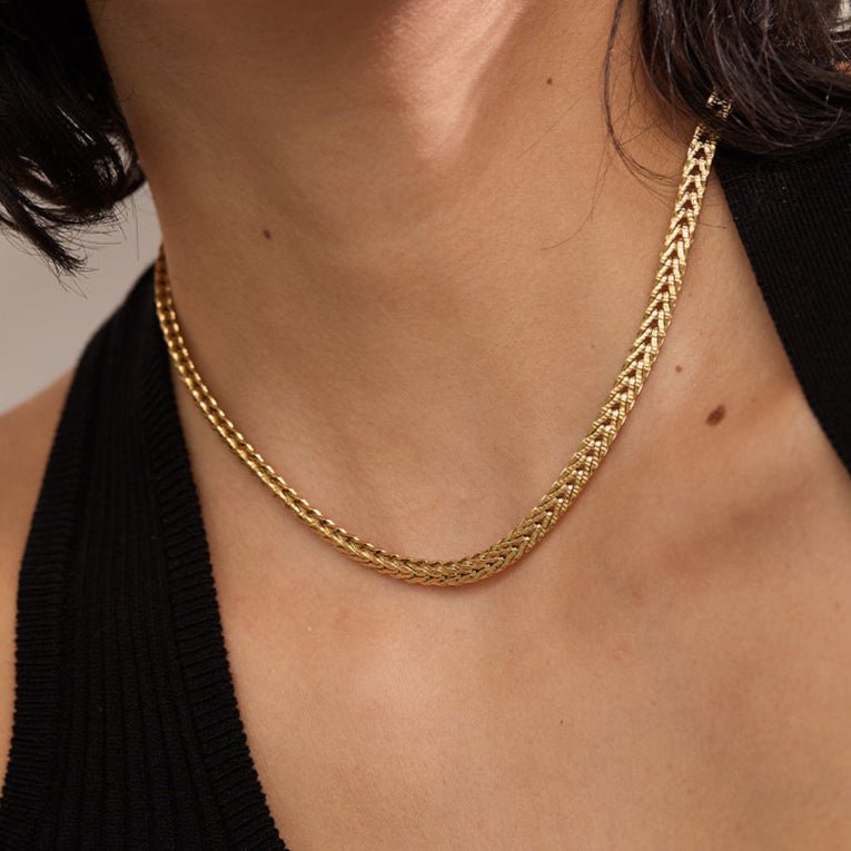 Colar Choker Corrente Isa - Auriella Joias