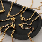 Colar Choker Inicial Corrente Inya - Auriella Joias