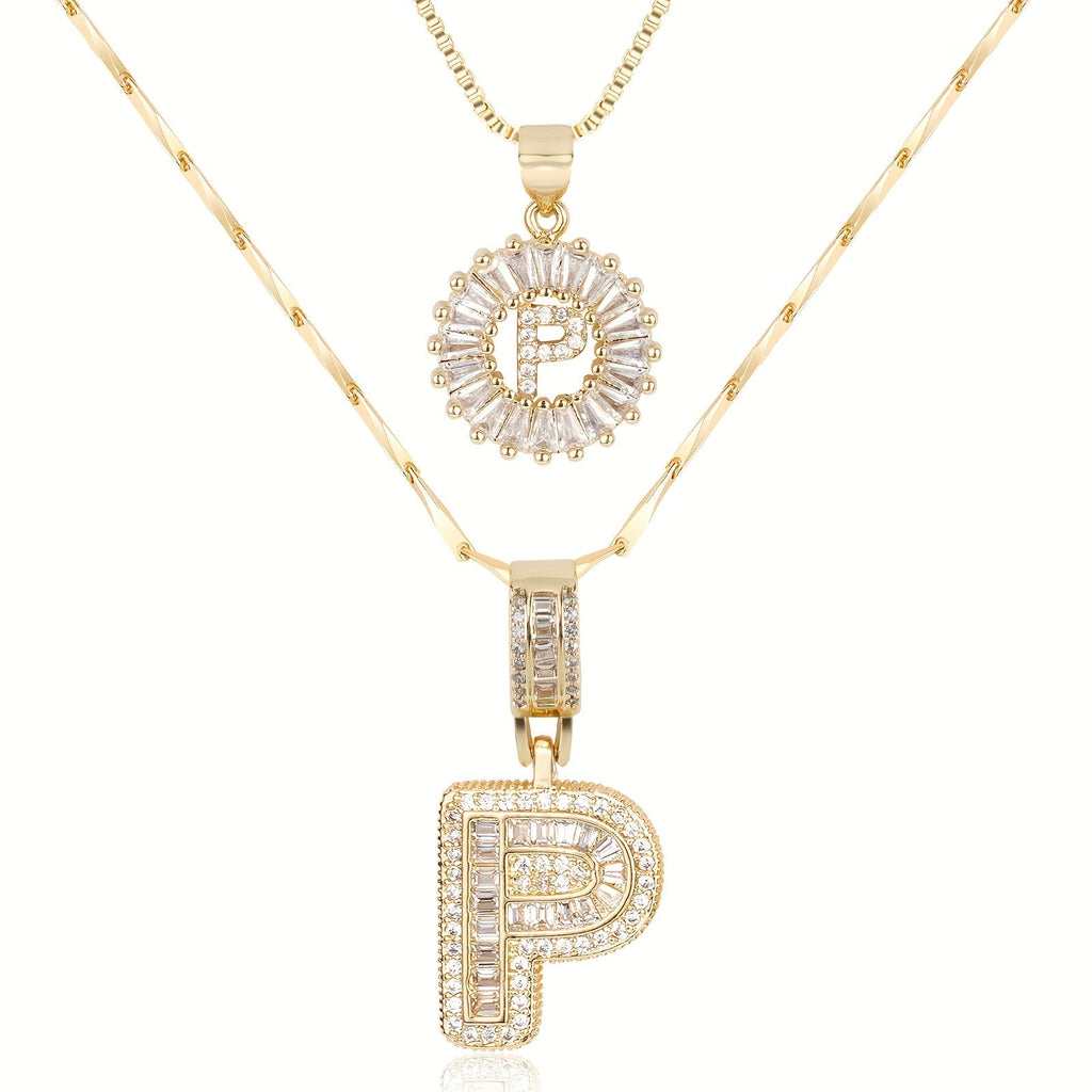 Colar Duplo com Iniciais Zircônia Jess - Auriella Joias -  yqi9yt-qe.myshopify.com