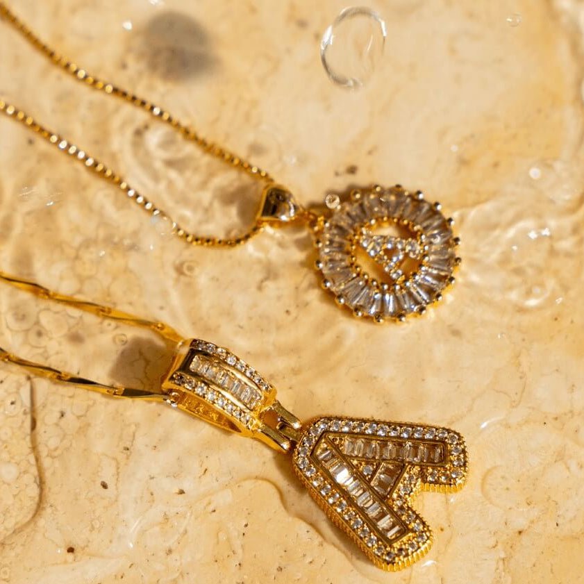 Colar Duplo com Iniciais Zircônia Jess - Auriella Joias