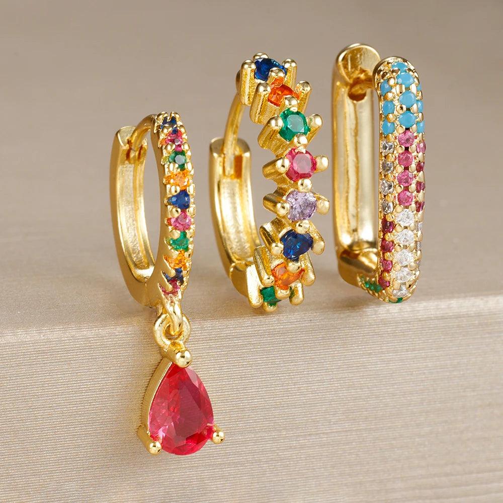 Conjunto Brincos Zircônia Yume - Auriella Joias