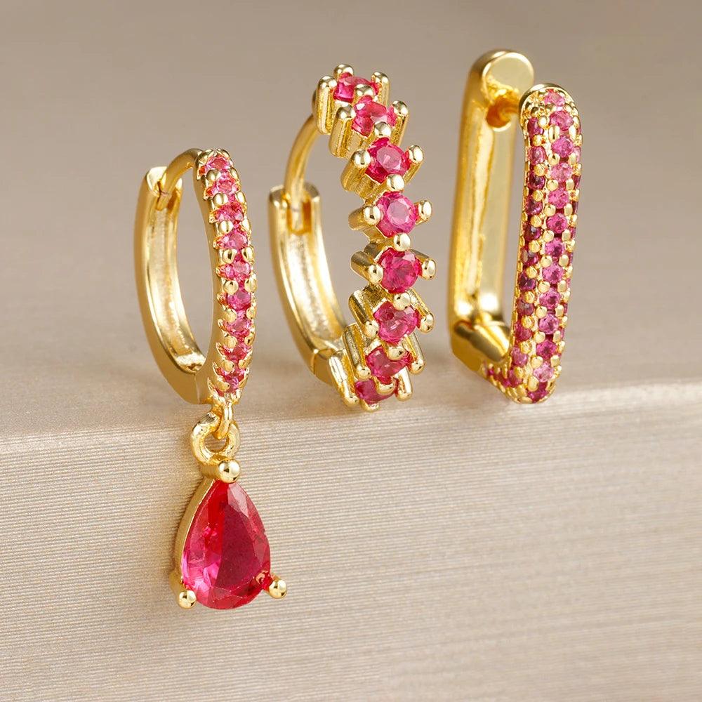 Conjunto Brincos Zircônia Yume - Auriella Joias