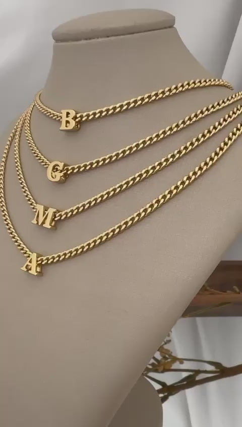 Colar Choker Inicial Corrente Inya