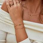 Pulseira Black & White Rita - Auriella Joias
